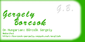 gergely borcsok business card